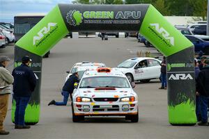 Richard Donovan / Greg Donovan Subaru Impreza at the ceremonial start.