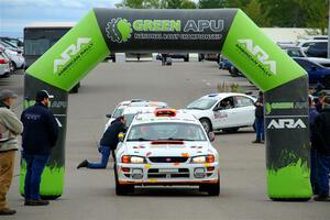 Richard Donovan / Greg Donovan Subaru Impreza at the ceremonial start.