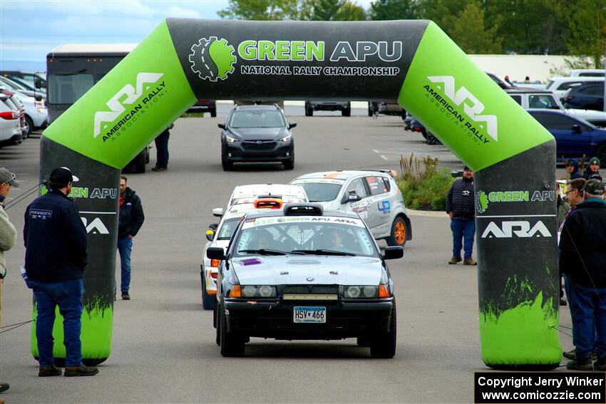 Matt Nykanen / Lars Anderson BMW 328i at the ceremonial start.