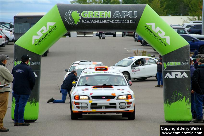 Richard Donovan / Greg Donovan Subaru Impreza at the ceremonial start.