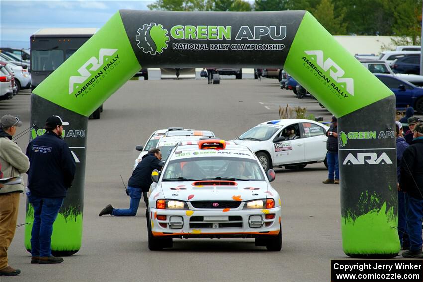 Richard Donovan / Greg Donovan Subaru Impreza at the ceremonial start.