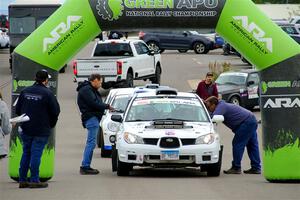 Pete Schaefer / Kevin Dobrowolski Subaru Impreza 2.5i at the ceremonial start.