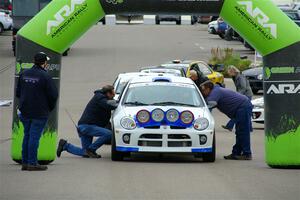 Doug B. Shepherd / Chris LaBaere Dodge SRT-4 at the ceremonial start.