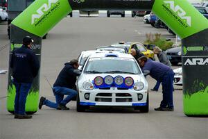 Doug B. Shepherd / Chris LaBaere Dodge SRT-4 at the ceremonial start.