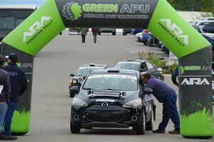 Tommy Cadwalader / Stefan Trajkov Mazda 2 at the ceremonial start.