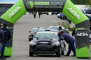 Tommy Cadwalader / Stefan Trajkov Mazda 2 at the ceremonial start.