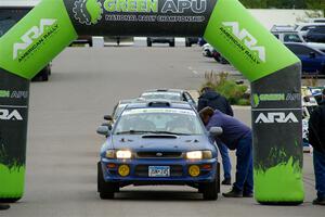 Corey Morris / Josh Nykanen Subaru Impreza at the ceremonial start.