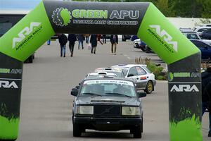 Adam Brock / Bryce Proseus Volvo 244 at the ceremonial start.