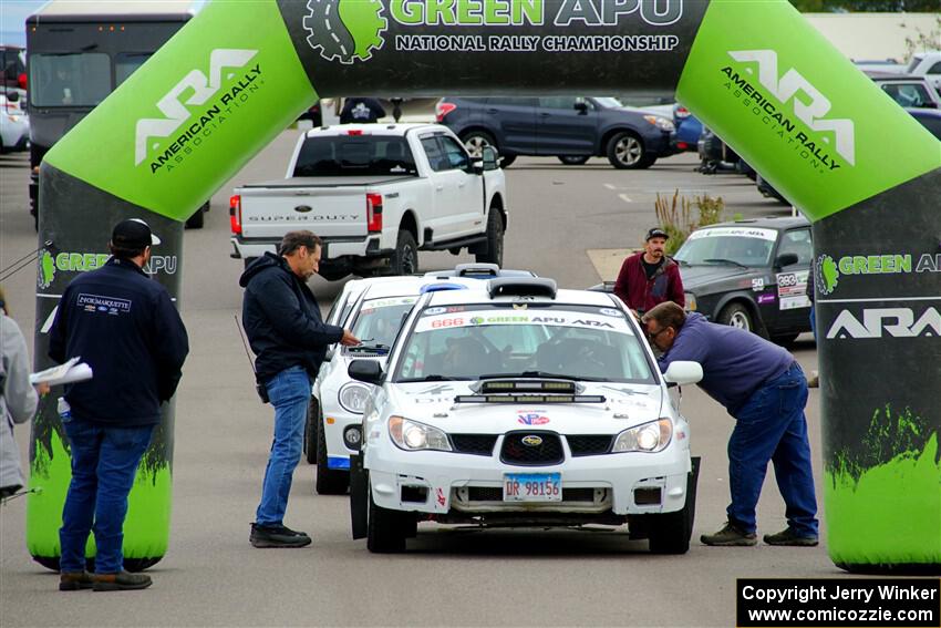 Pete Schaefer / Kevin Dobrowolski Subaru Impreza 2.5i at the ceremonial start.