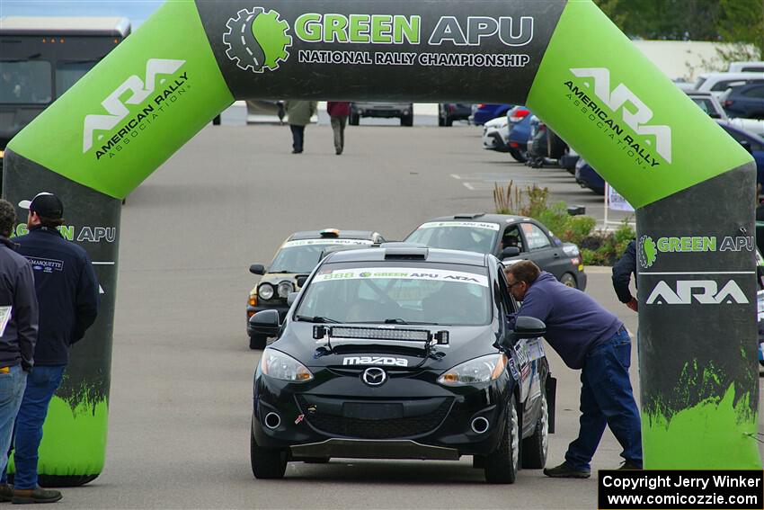 Tommy Cadwalader / Stefan Trajkov Mazda 2 at the ceremonial start.