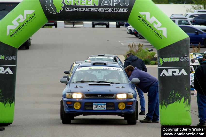 Corey Morris / Josh Nykanen Subaru Impreza at the ceremonial start.