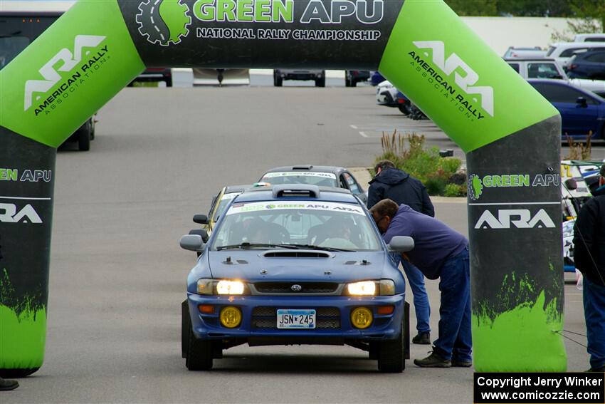 Corey Morris / Josh Nykanen Subaru Impreza at the ceremonial start.