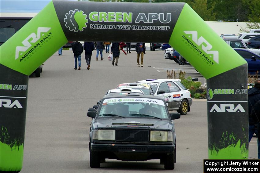 Adam Brock / Bryce Proseus Volvo 244 at the ceremonial start.