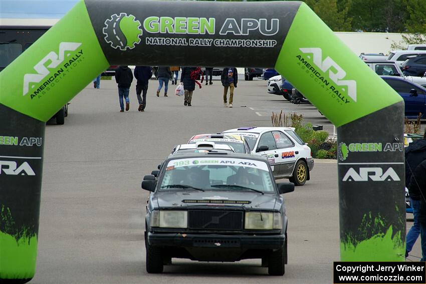 Adam Brock / Bryce Proseus Volvo 244 at the ceremonial start.