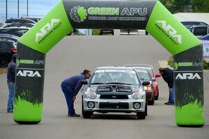 Jonathon Nagel / Liz Austin Subaru Impreza 2.5RS at the ceremonial start.