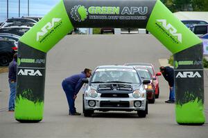 Jonathon Nagel / Liz Austin Subaru Impreza 2.5RS at the ceremonial start.