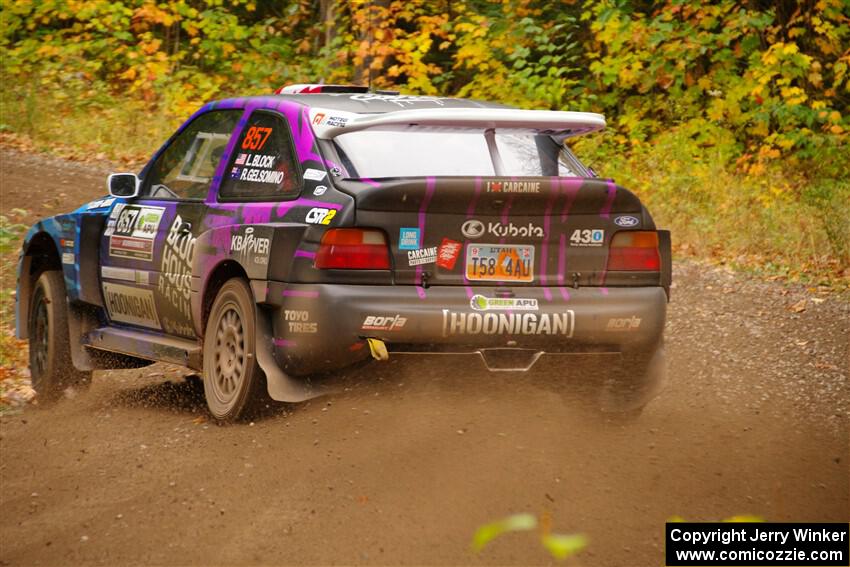 Lia Block / Rhianon Gelsomino Ford Escort Cosworth RS on SS2, Bob Lake I.