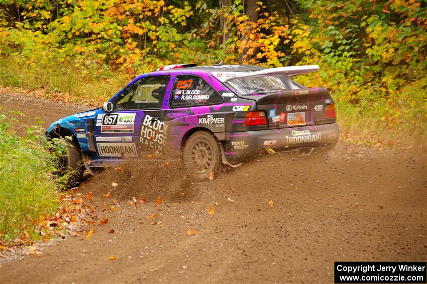 Lia Block / Rhianon Gelsomino Ford Escort Cosworth RS on SS2, Bob Lake I.