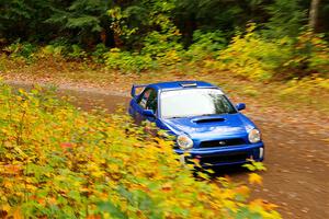 Jimmy Pelizzari / Kate Stevens Subaru WRX on SS2, Bob Lake I.