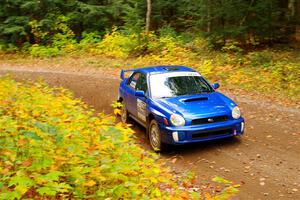 Jimmy Pelizzari / Kate Stevens Subaru WRX on SS2, Bob Lake I.