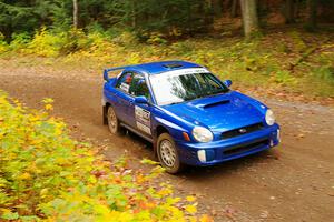 Jimmy Pelizzari / Kate Stevens Subaru WRX on SS2, Bob Lake I.