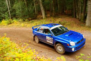 Jimmy Pelizzari / Kate Stevens Subaru WRX on SS2, Bob Lake I.