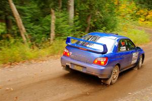 Jimmy Pelizzari / Kate Stevens Subaru WRX on SS2, Bob Lake I.