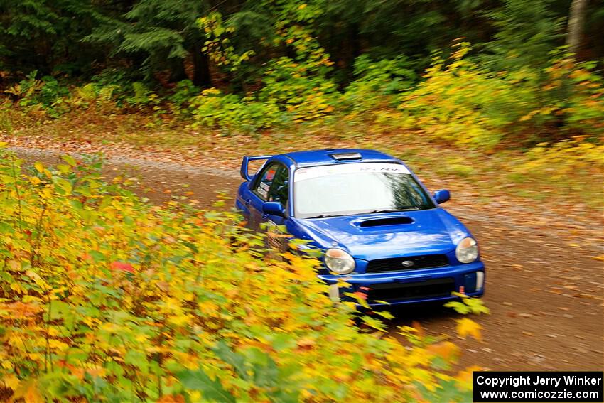 Jimmy Pelizzari / Kate Stevens Subaru WRX on SS2, Bob Lake I.