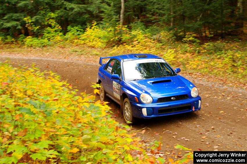 Jimmy Pelizzari / Kate Stevens Subaru WRX on SS2, Bob Lake I.