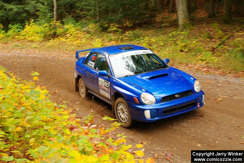 Jimmy Pelizzari / Kate Stevens Subaru WRX on SS2, Bob Lake I.