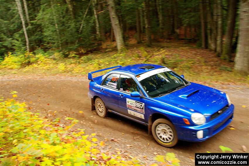 Jimmy Pelizzari / Kate Stevens Subaru WRX on SS2, Bob Lake I.