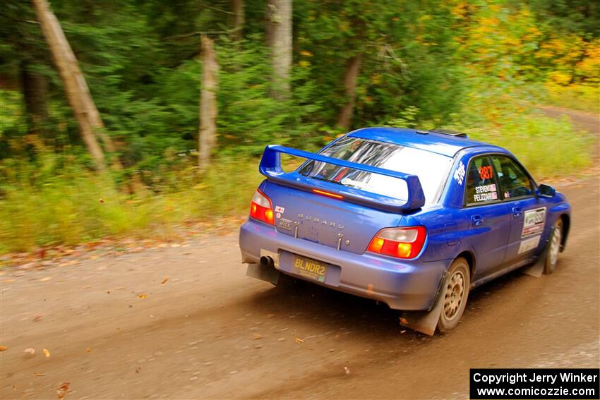 Jimmy Pelizzari / Kate Stevens Subaru WRX on SS2, Bob Lake I.