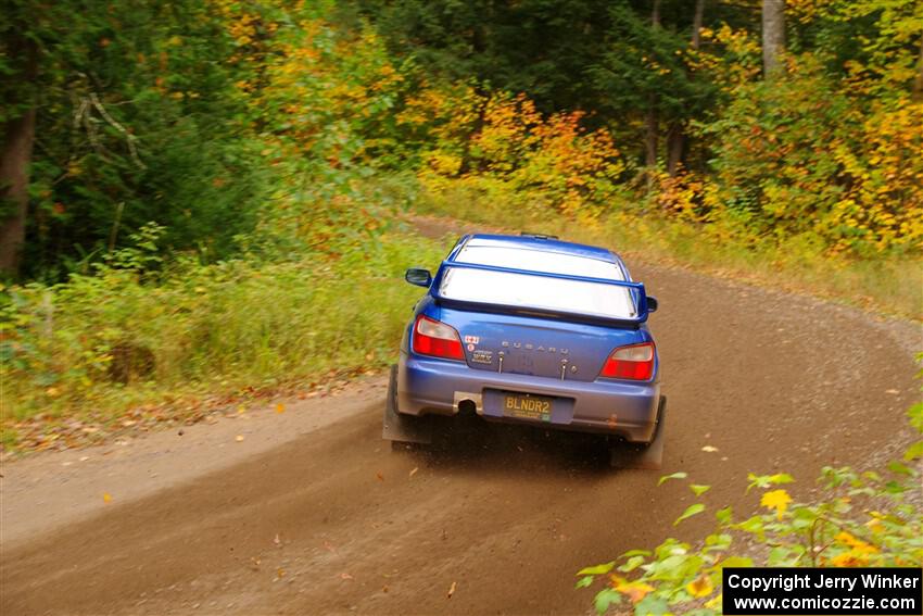 Jimmy Pelizzari / Kate Stevens Subaru WRX on SS2, Bob Lake I.