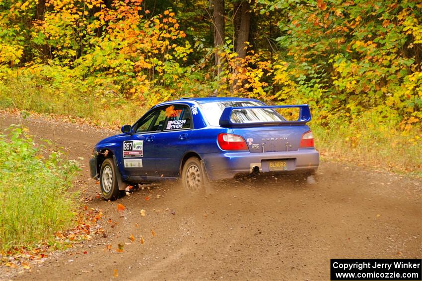 Jimmy Pelizzari / Kate Stevens Subaru WRX on SS2, Bob Lake I.