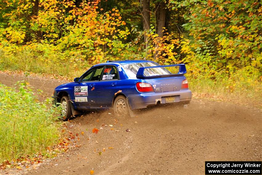 Jimmy Pelizzari / Kate Stevens Subaru WRX on SS2, Bob Lake I.