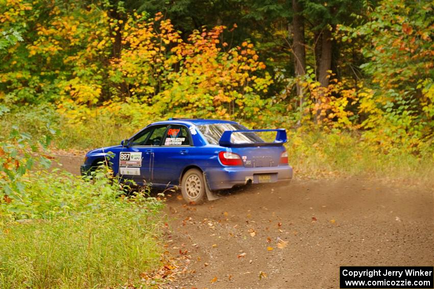 Jimmy Pelizzari / Kate Stevens Subaru WRX on SS2, Bob Lake I.