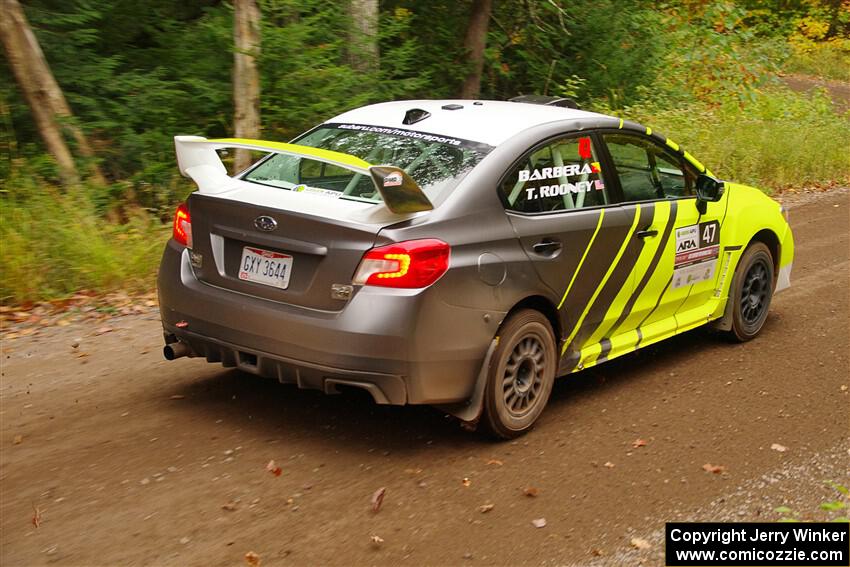 Tim Rooney / Claudia Barbera-Pullen Subaru WRX STi on SS2, Bob Lake I.