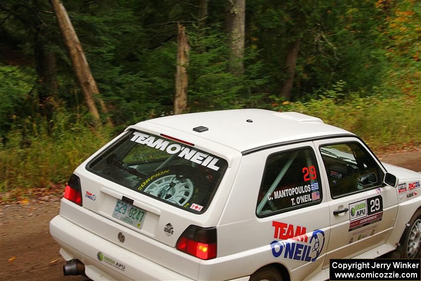 Tim O'Neil / Constantine Mantopoulos VW Rallye Golf on SS2, Bob Lake I.