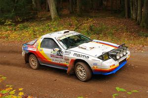 Kevin Schmidt / Kyle Roberts Mazda RX-7 on SS2, Bob Lake I.