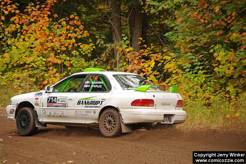 Jordon Haberer / Drew Staples Subaru Impreza on SS2, Bob Lake I.