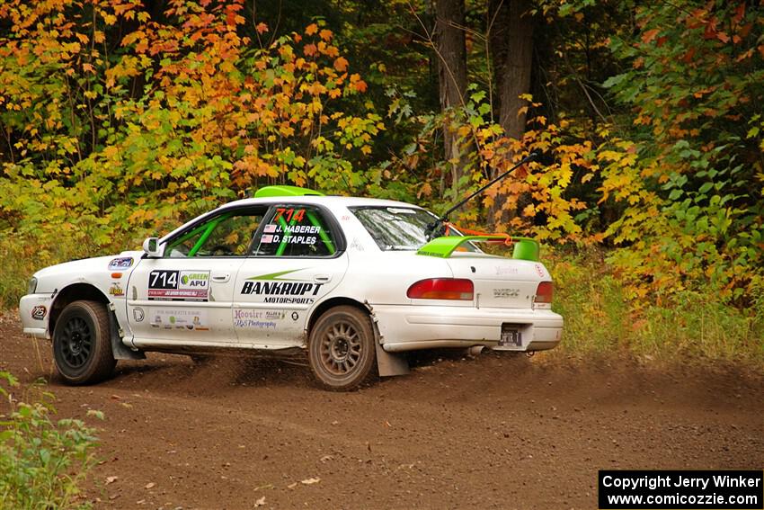 Jordon Haberer / Drew Staples Subaru Impreza on SS2, Bob Lake I.