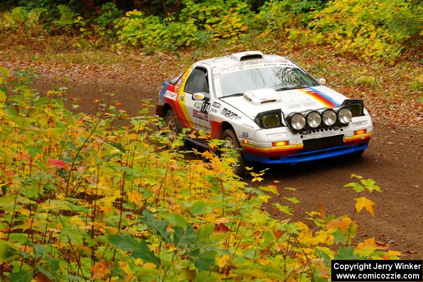 Kevin Schmidt / Kyle Roberts Mazda RX-7 on SS2, Bob Lake I.