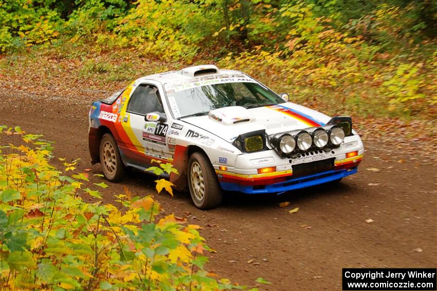 Kevin Schmidt / Kyle Roberts Mazda RX-7 on SS2, Bob Lake I.