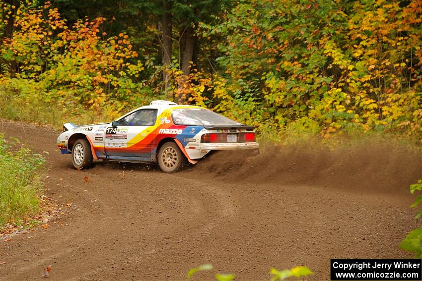 Kevin Schmidt / Kyle Roberts Mazda RX-7 on SS2, Bob Lake I.