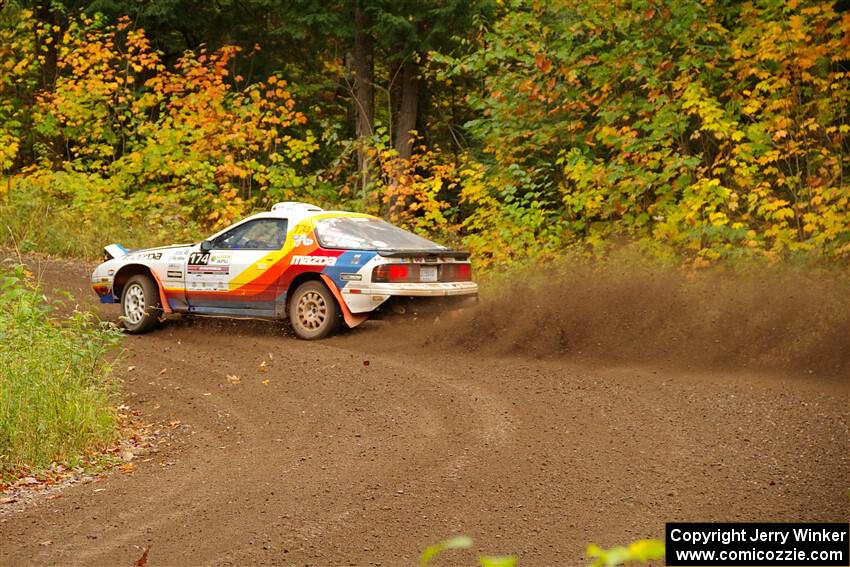 Kevin Schmidt / Kyle Roberts Mazda RX-7 on SS2, Bob Lake I.