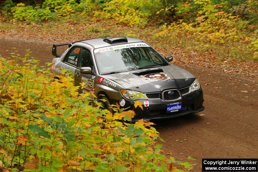 Scott Crouch / Ryan Scott Subaru WRX on SS2, Bob Lake I.