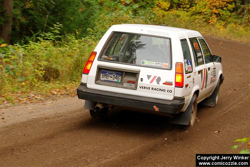 Steven Olona / Lauren Olona Toyota Tercel RWD on SS2, Bob Lake I.