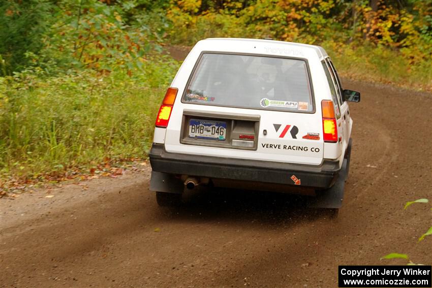 Steven Olona / Lauren Olona Toyota Tercel RWD on SS2, Bob Lake I.