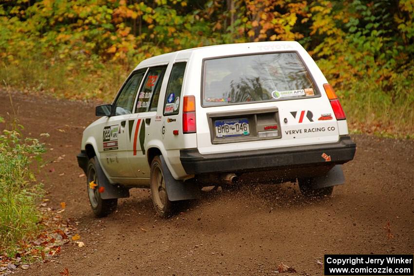 Steven Olona / Lauren Olona Toyota Tercel RWD on SS2, Bob Lake I.