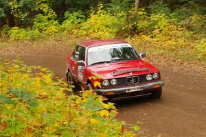 Levi Johnson / Griffin Johnson BMW 325e on SS2, Bob Lake I.